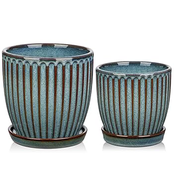 Amazon.com: Oairse Ceramic Pots for Indoor Plants, 4.9 +5.7